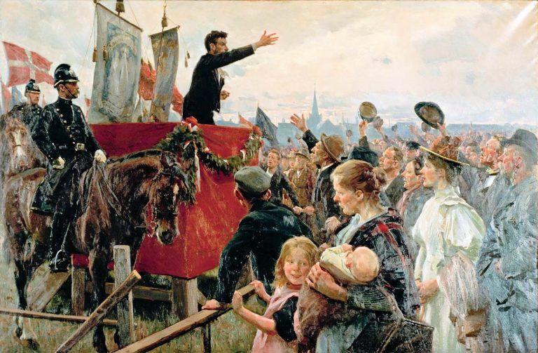 Maleriet "En agitator" af Erik Henningsen (1899).
