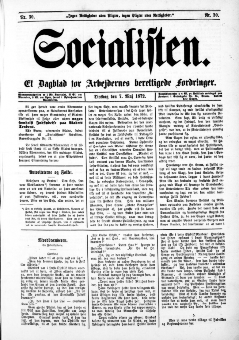 Socialisten 7. maj 1872